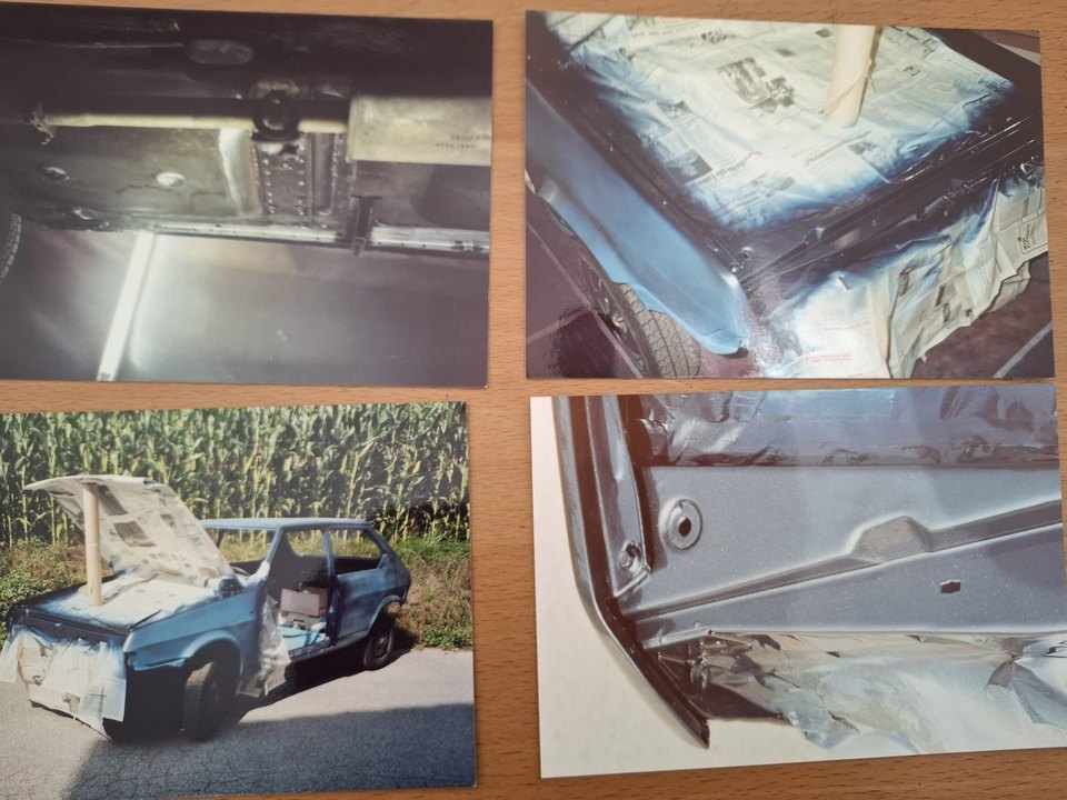 Fiat Ritmo 60 — Collage fotografico dei lavori di restauro